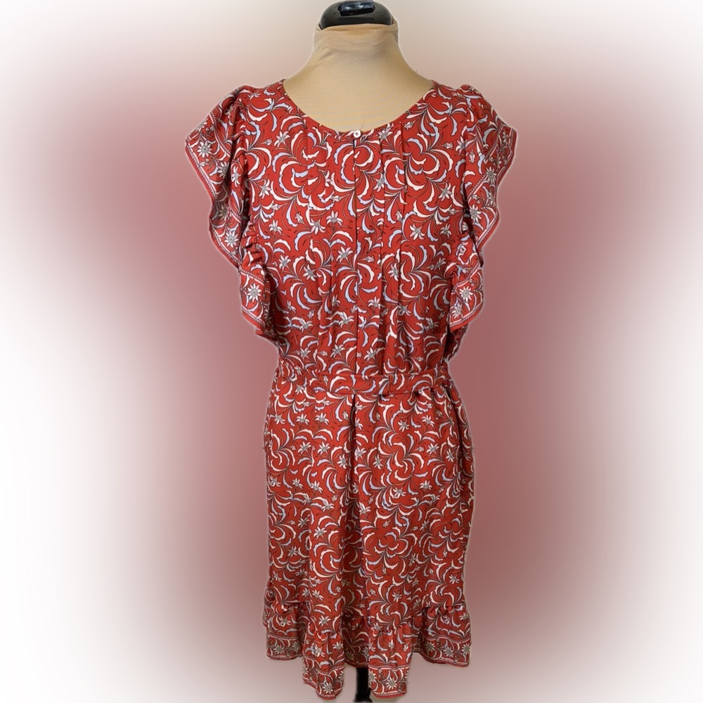 Max Studio Red Floral Patterned Dress